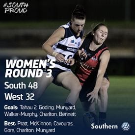 SAFCW Match Report: Round 3 - West Adelaide vs South Adelaide
